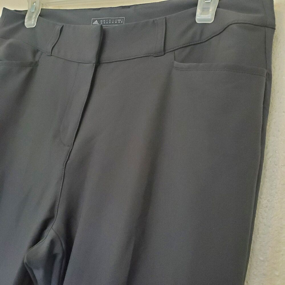 Adidas Golf Pants Flat Front Athletic Performance Womens Size 10 Dark Gray - Picture 5 of 16